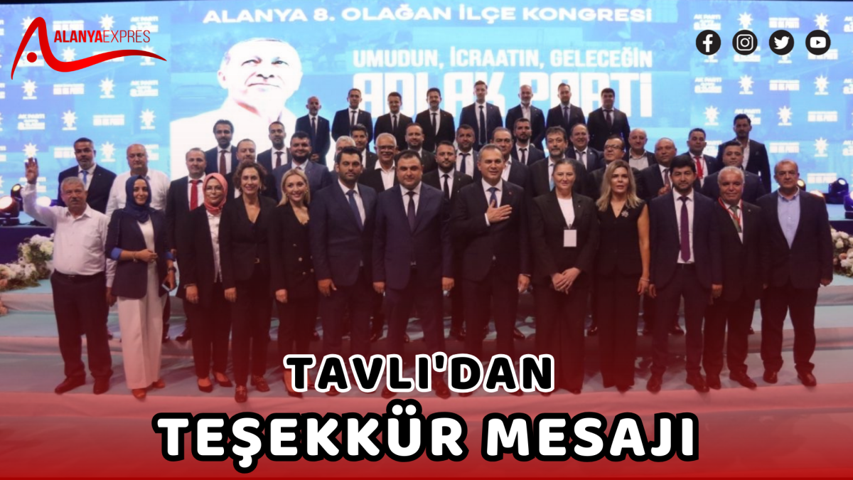 TAVLI’DAN TEŞEKKÜR MESAJI